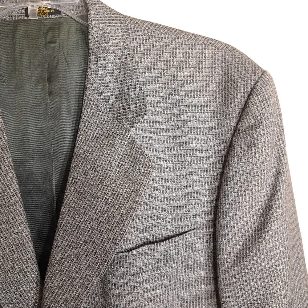 Stafford Men's Three‎ Button Executive Blazer Suit Jacket Sport Coat Gray 44R